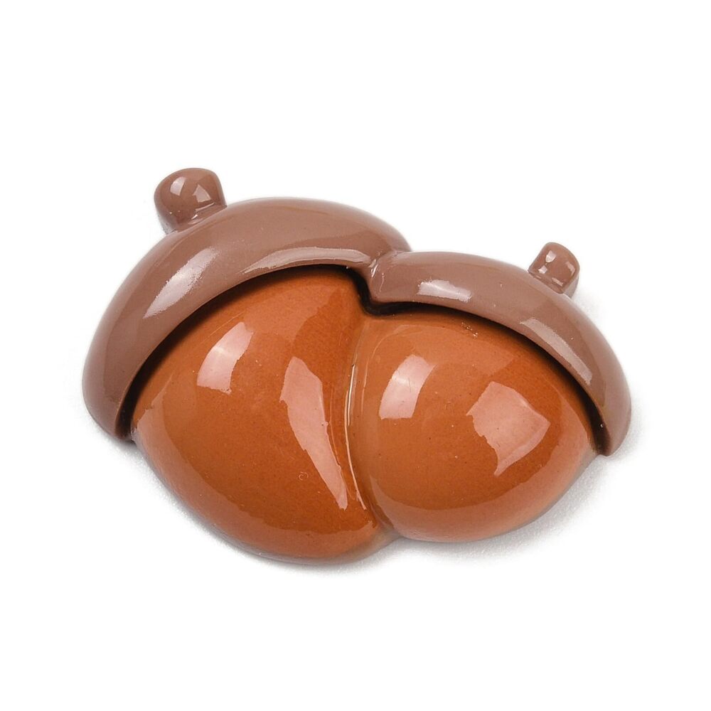5815 70 pcs Cartoon Squirrel Pine Cone Resin Cabochons Autumn Theme Bumper